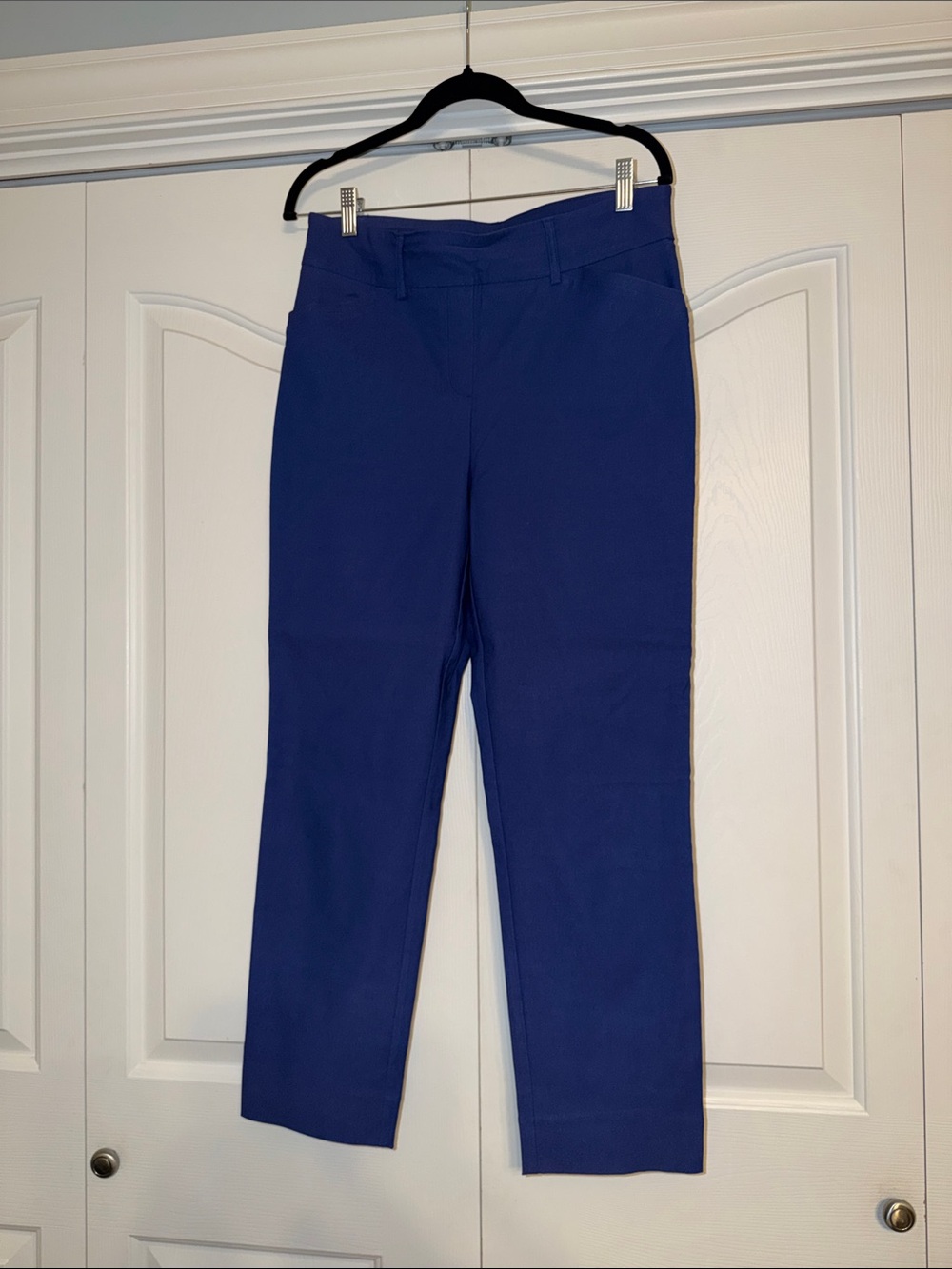 Hilary Radley Cropped Slim Trousers - Royal Blue Size Medium